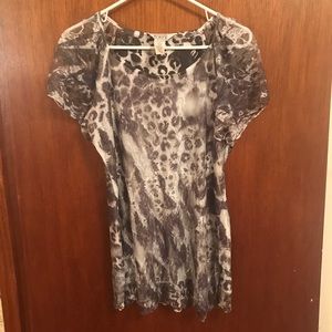 Keren Hart Lace Cheetah Print Top